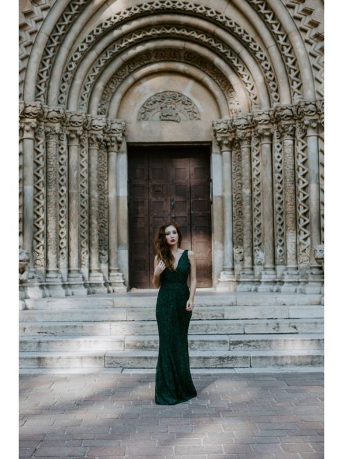 Zelené čipkované šaty v štýle morskej panny