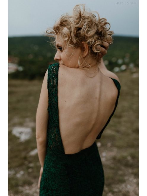 Zelené čipkované šaty v štýle morskej panny