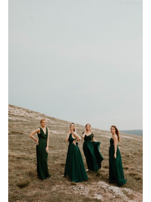 Zelené čipkované šaty v štýle morskej panny