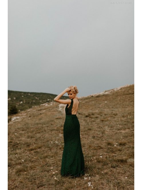 Zelené čipkované šaty v štýle morskej panny