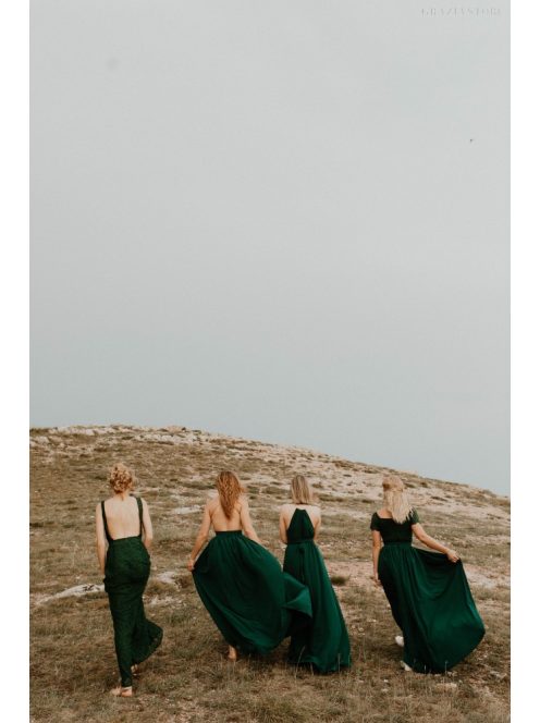 Zelené čipkované šaty v štýle morskej panny