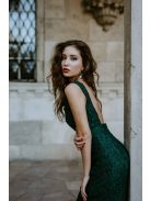 Zelené čipkované šaty v štýle morskej panny