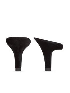 Fekete velúr sarok - Stiletto 7 cm