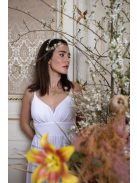 Maxi šaty s výstrihom do V - biele