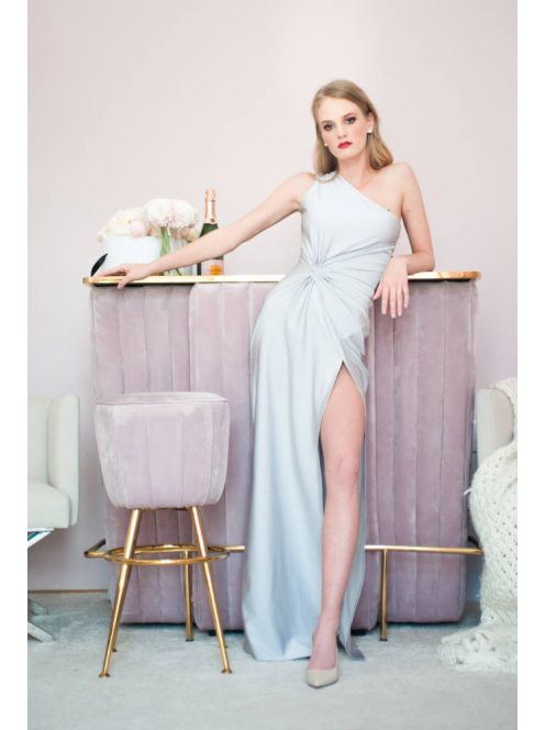 Strieborné maxi šaty