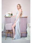 Strieborné maxi šaty