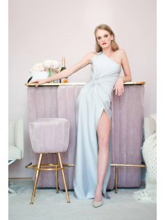 Strieborné maxi šaty