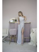 Strieborné maxi šaty