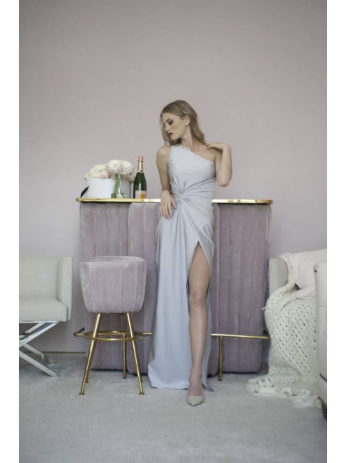 Strieborné maxi šaty