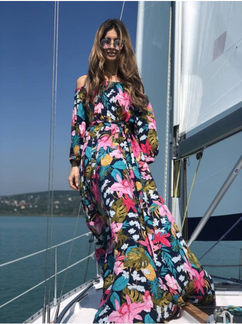 Maxi šaty na ramená 