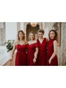 Bordová mušelínová maxi sukňa