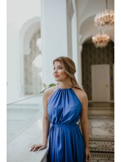 Kráľovské modré šaty jednej veľkosti