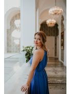 Kráľovské modré šaty jednej veľkosti