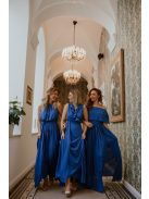 Kráľovsky modré mušelínové šaty