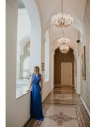 Kráľovsky modré mušelínové šaty