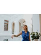 Zavinovacie  kráľovsky modré mušelínové šaty