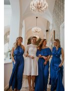 Zavinovacie  kráľovsky modré mušelínové šaty