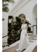 Šaty s bielym čipkovaným vrchom a saténovým spodkom