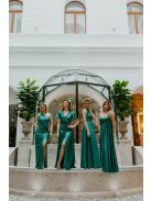 Zelené šaty s výstrihom do V