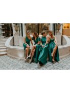 Zelené maxi šaty s preloženým dekoltom