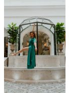 Zelené maxi šaty s preloženým dekoltom