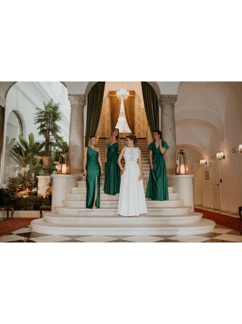 Zelené šaty s uzlíkovým detailom, obtiahnuté