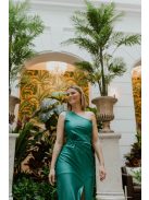 Zelené šaty s uzlíkovým detailom, obtiahnuté