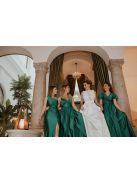 Zelené šaty s uzlíkovým detailom, obtiahnuté