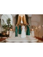 Zelené šaty s uzlíkovým detailom, obtiahnuté