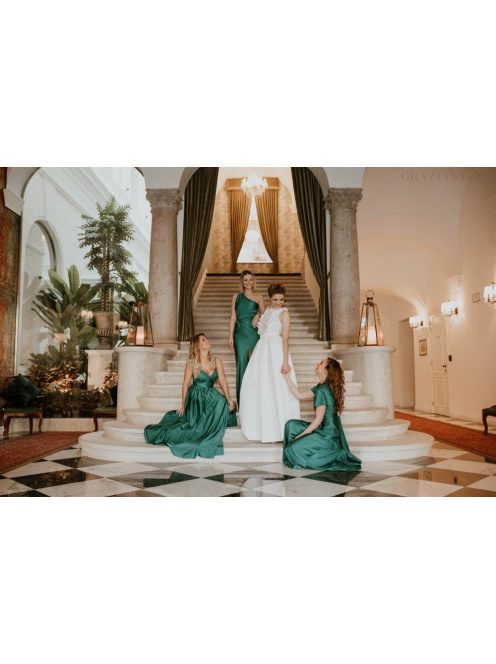 Zelené šaty s uzlíkovým detailom, obtiahnuté