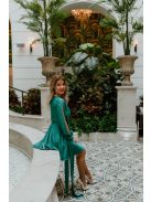 Krátke šaty s preloženým dekoltom