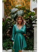 Krátke šaty s preloženým dekoltom