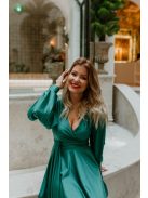 Krátke šaty s preloženým dekoltom