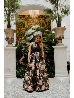 Maxi šaty s kvetinovou sukňou