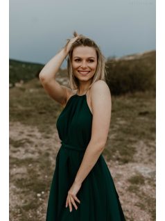 Tmavozelené one size šaty