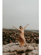 Nude maxi šaty