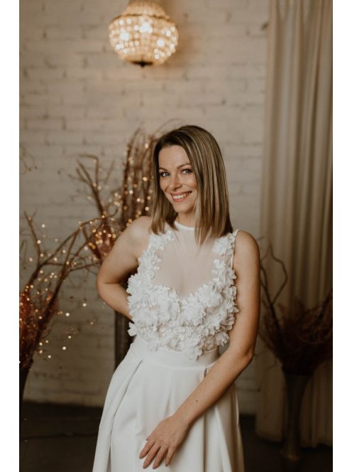 Biele čipkované body