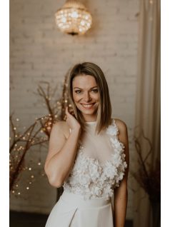 Biele čipkované body