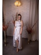 One-size saténové biele šaty