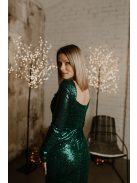 Zelené trblietavé maxi šaty