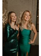 Zelené trblietavé maxi šaty