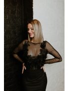 Čierne čipkované body