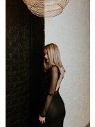 Čierne čipkované body