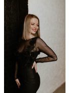 Čierne čipkované body