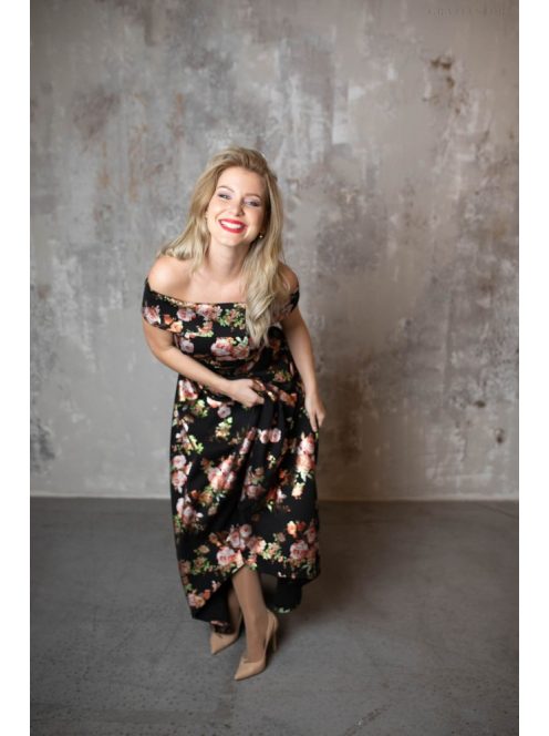 Maxi šaty s kvetinovou potlačou