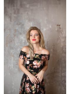 Maxi šaty s kvetinovou potlačou