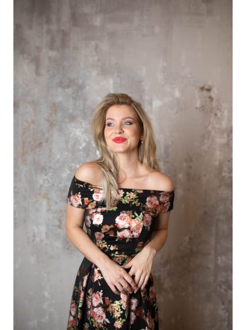 Maxi šaty s kvetinovou potlačou