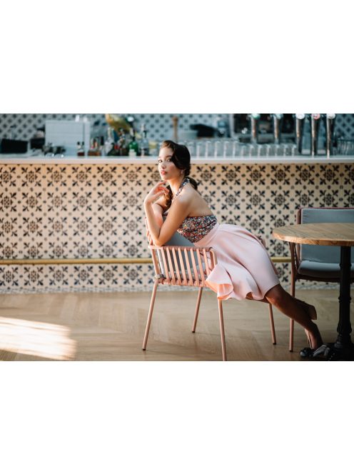 Lujza - Ružové mini šaty s trblietavým topom