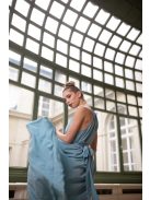 One-size mušelínové maxi šaty- svetlomodrá