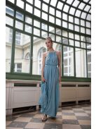 One-size mušelínové maxi šaty- svetlomodrá